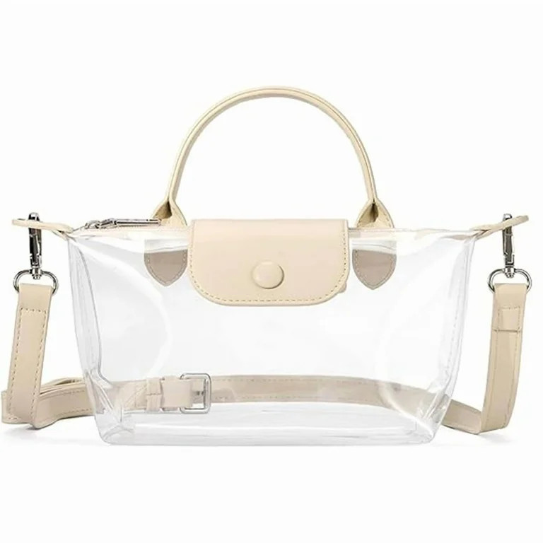 Clear Bag for Stadium Approved Small Purse Handbags for Concerts Sports Events（off-white) | Walmart (US)