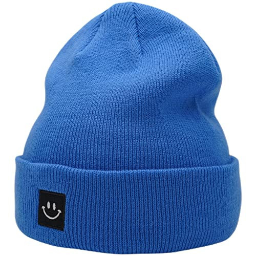 55cube Knit Cuffed Blue Beanie for Men Women | Amazon (US)