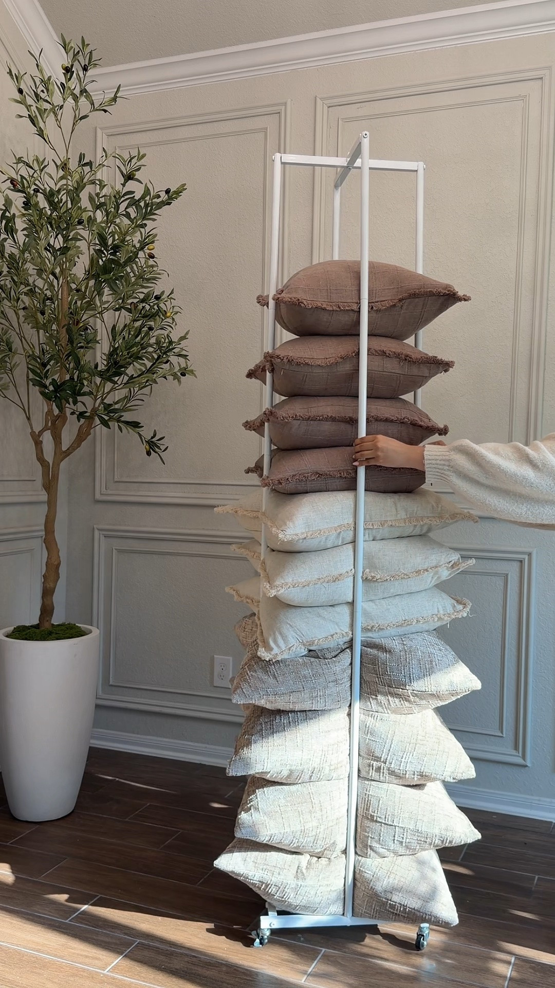 This Amazon pillow storage rack has been the best way to organize all my extra pillows without taking up too much space. It holds so many, keeps everything neat in one spot, and the installation was super easy. It also comes in black.

#LTKHome #LTKSaleAlert