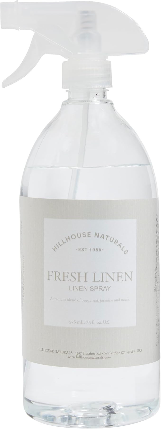 Hillhouse Naturals 1 liter Fresh Linen linen Mist. Aromatherapy Spray for Relaxation and Sleep. W... | Amazon (US)