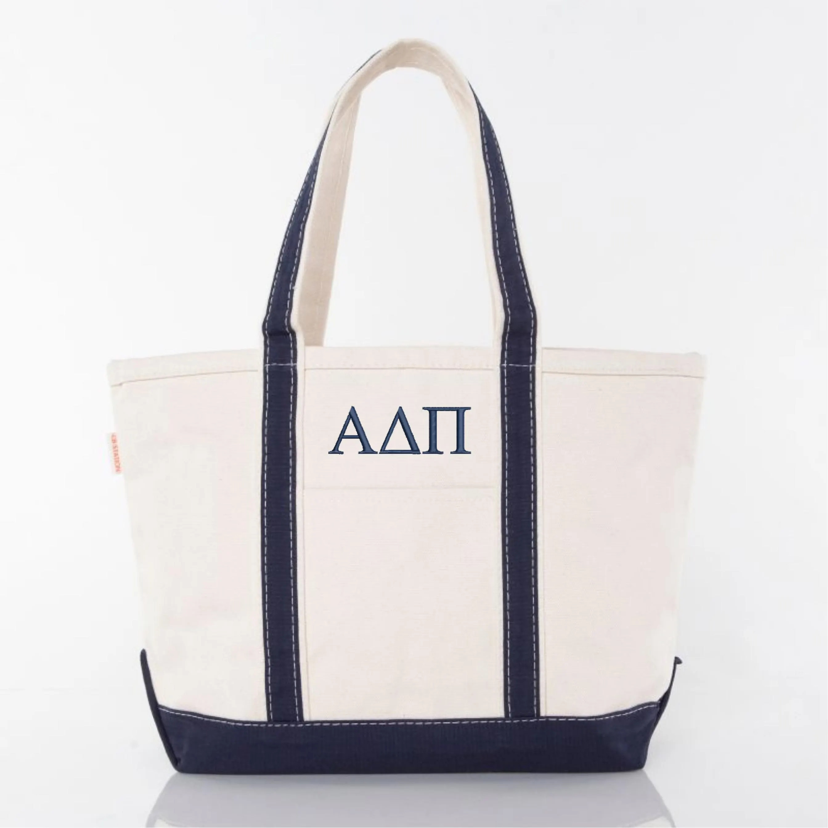 Alpha Delta Pi Embroidered Letters Canvas Tote Bag | Personalized Sorority Name Bag | Greek Basket | Big and Little Gift | Chapter Merch | Etsy (Global)