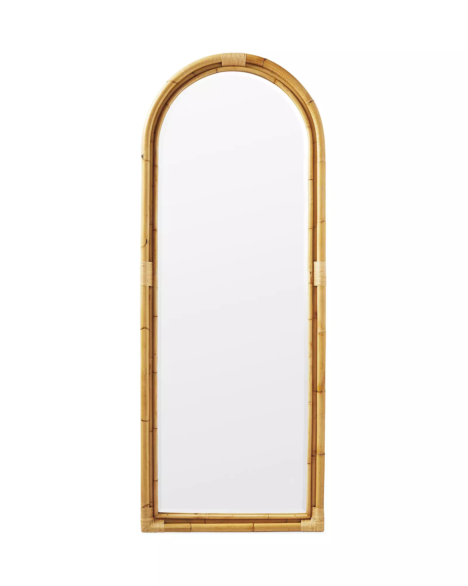 Montara Rattan Floor Mirror | Serena and Lily