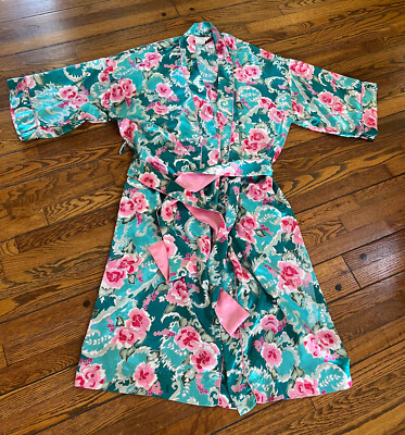 BEAUTIFUL VINTAGE CHRISTIAN DIOR KIMONO STYLE FLORAL LIGHTWEIGHT ROBE -- SIZE S  | eBay | eBay US