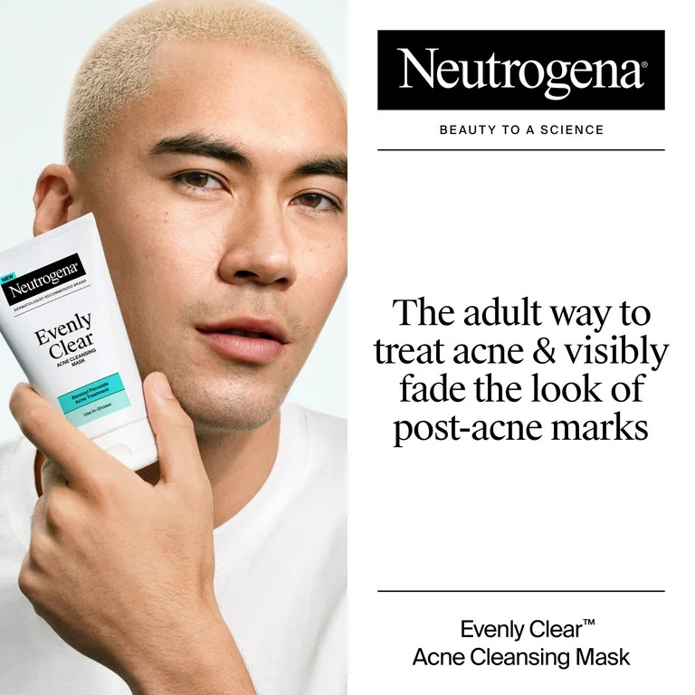 Neutrogena Evenly Clear Acne Cleansing Mask, 4.2 fl. oz | Walmart (US)