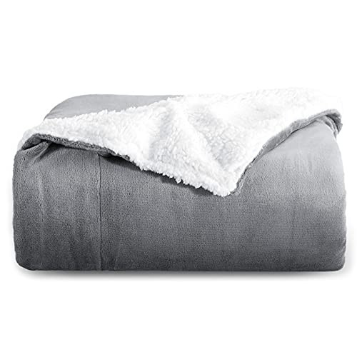 Bedsure Sherpa Fleece Throw Blanket for Couch - Grey Thick Fuzzy Warm Soft Blankets and Throws fo... | Amazon (US)