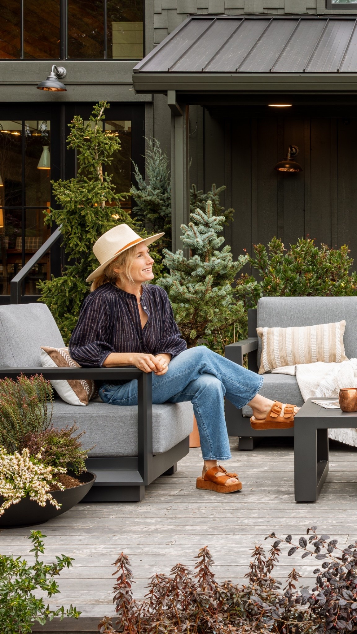 Here’s the outfit I was wearing for the shoot at the Carly - these shoes are insanely cute and also come in the coolest green color. The jeans are a splurge but they hold up so well and the quality is amazing! Would say they’re true to size:) it looks like the shirt is sold out but found a similar one  