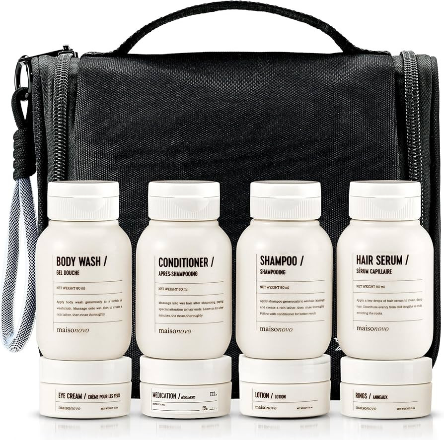 MaisoNovo Travel Bottles for Toiletries, TSA Approved, Leak Proof Refillable, Travel Size Contain... | Amazon (US)