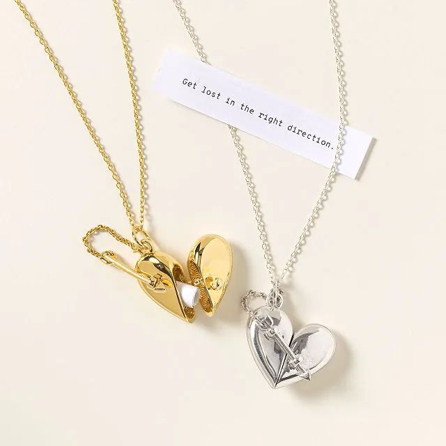 Personalized Message Heart & Arrow Locket | UncommonGoods