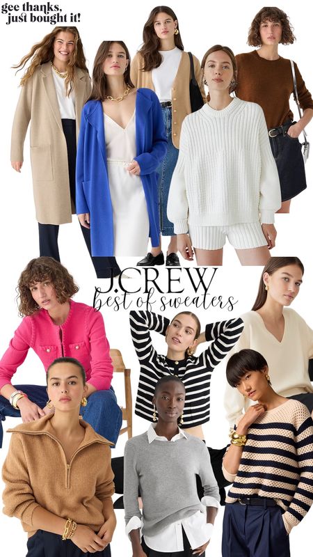 Fall Fashion Essentials - Sweaters - J. Crew - Fall Outfits - Fall Style Essentials - Cashmere - Cardigans - Cute Fall Outfits - Fall Style Essentials 

#LTKSeasonal #LTKstyletip #LTKsalealert