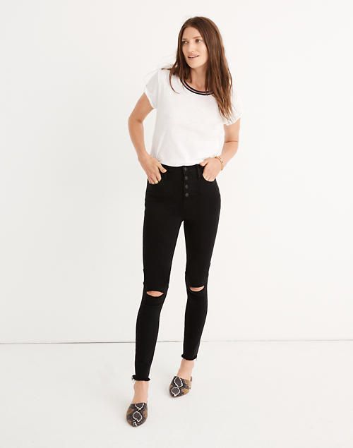 10" High-Rise Roadtripper Jeggings: Button-Front Edition | Madewell