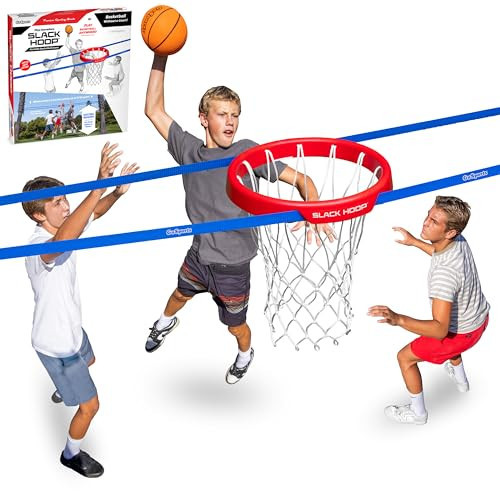GoSports Slack Hoop Portable Basketball Game for Kids & Teens - Adjustable Height Outdoor Lawn, Beach, & Yard Game - Basketball Without a Court | Amazon (US)