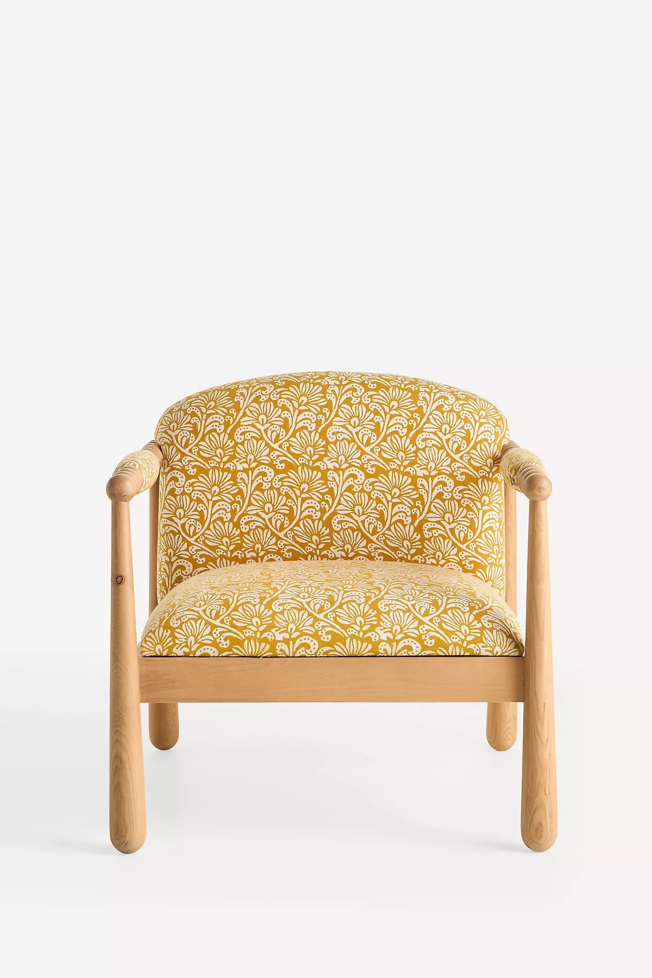 Pippa Kari Block-Print Accent Chair | Anthropologie (US)
