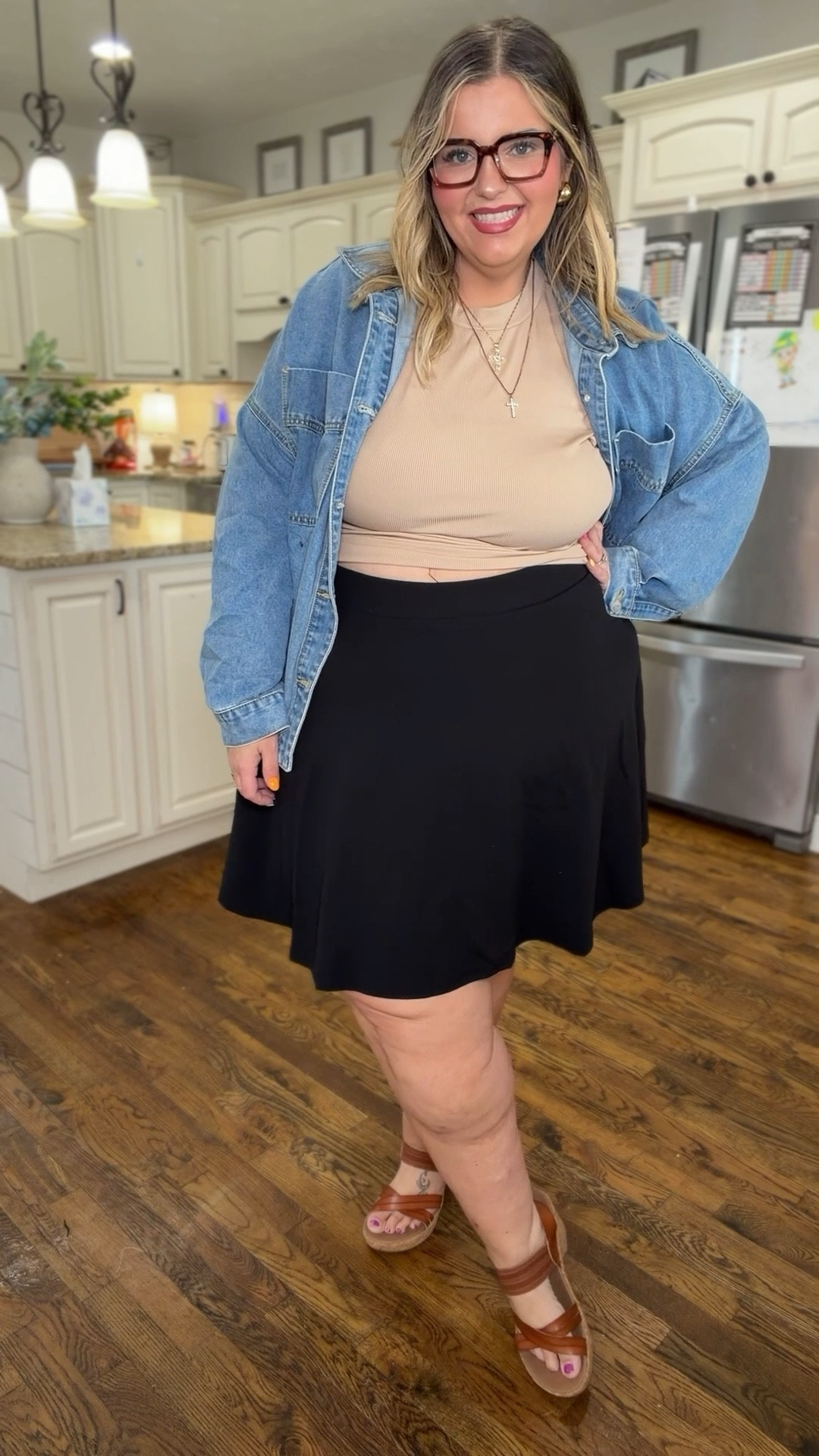 If you hateeee showing your legs in shorts - try this flowy skirt! Plus size friendly and so flowy over my belly and upper thighs 

#LTKPlusSize