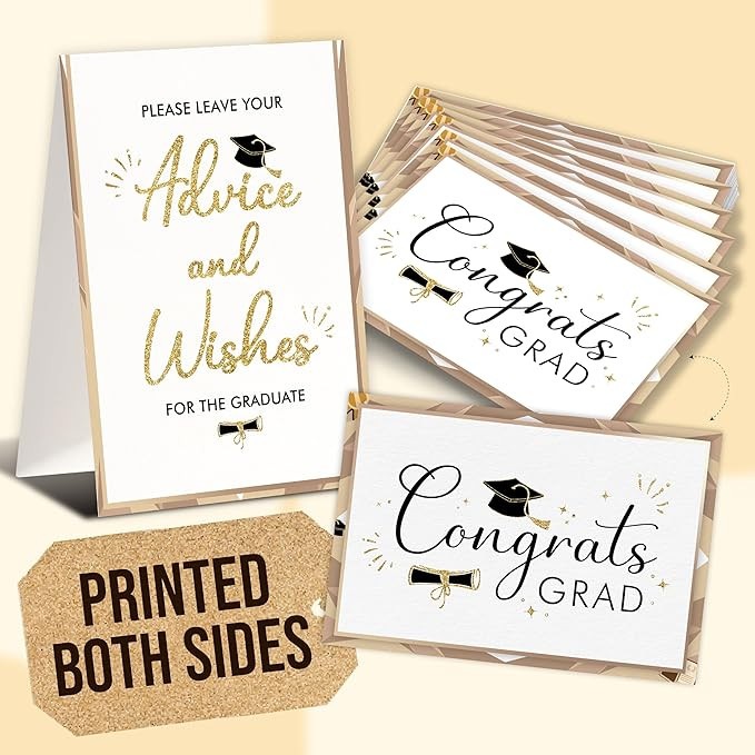 STOFINITY 50 Pcs Graduation Advice Cards - Well Wishes And Advice For The Graduate 2026, High Sch... | Amazon (US)