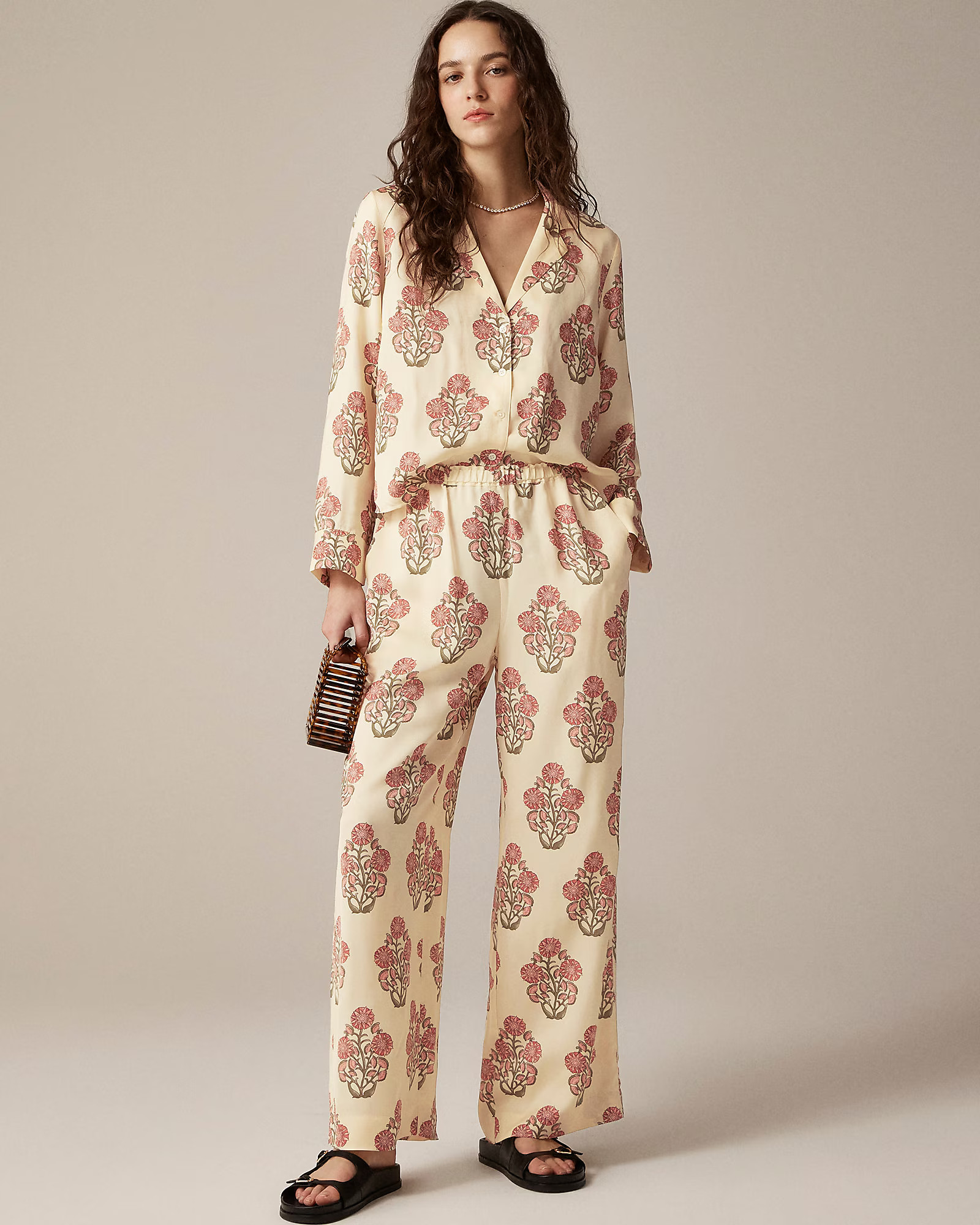 Cropped Stratus pant in block print | J. Crew US