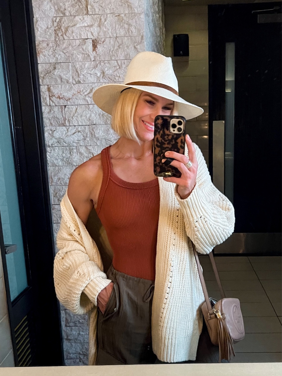 Ribbed tank and oversized knit cardigan! 
Tank runs SMALL, cardi runs big.


#LTKtravel #LTKSeasonal #LTKunder50