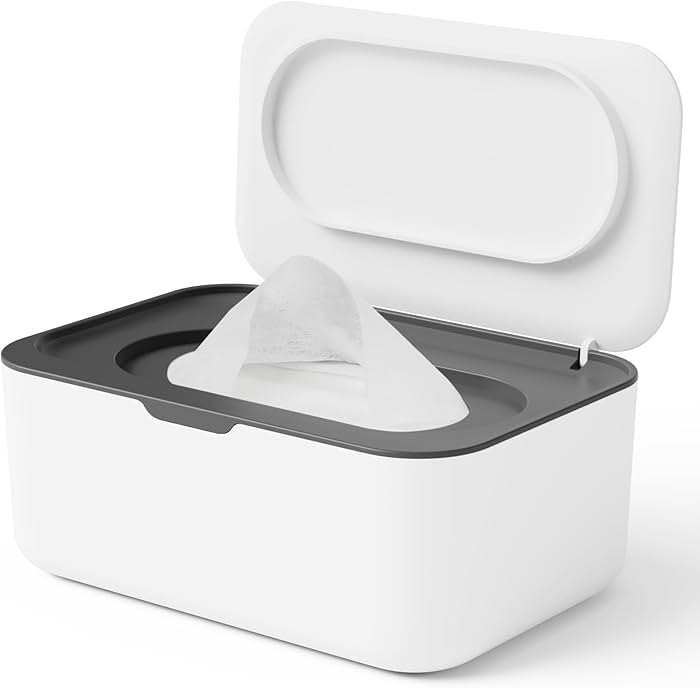 Wipes Dispenser, Wipe Holder for Baby & Adult, Seposeve Refillable Wipe Container, Keeps Wipes Cl... | Amazon (US)