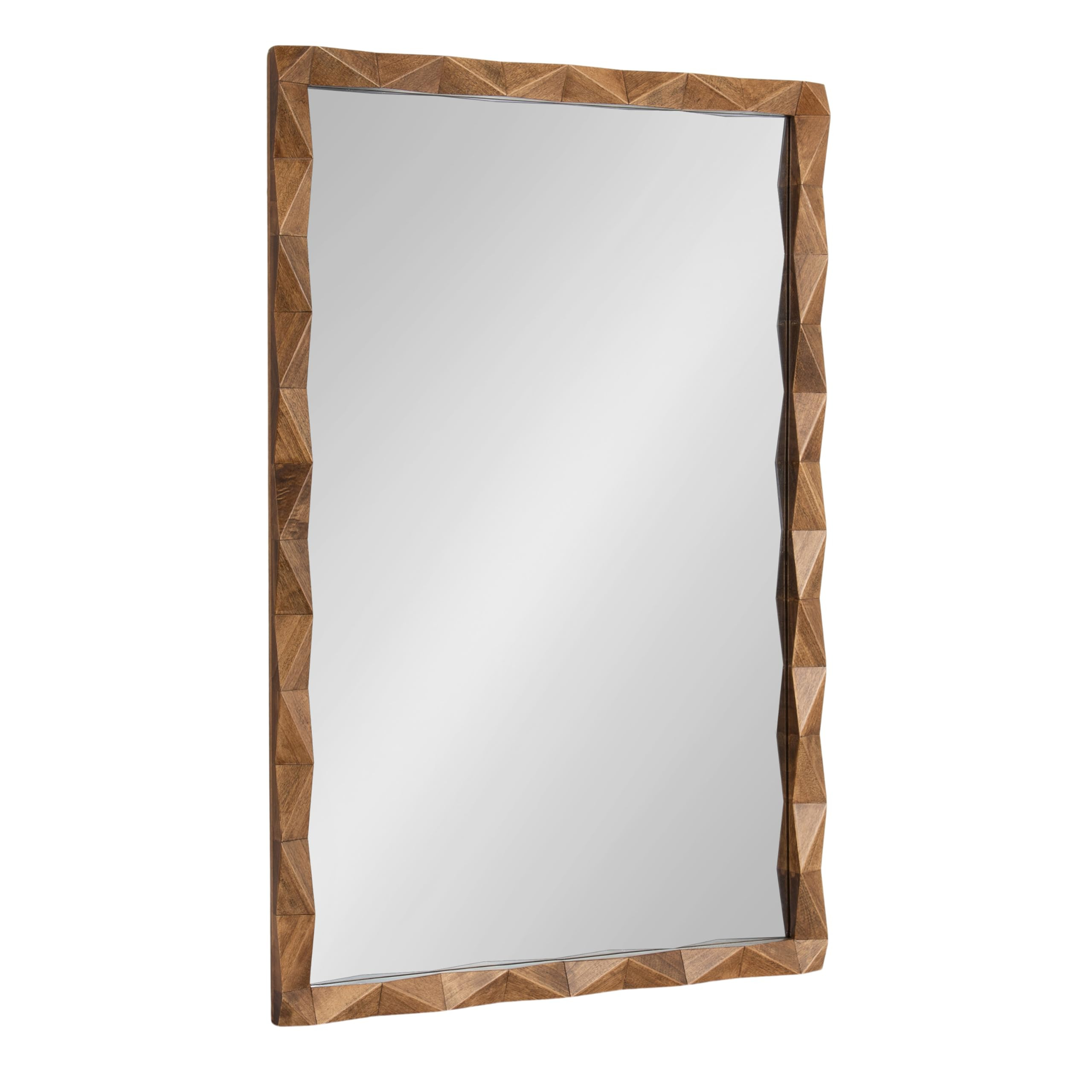 Kate and Laurel Endicott Modern Geometric Rectangle Wall Mirror, 24 x 36, Natural Rustic, Rectang... | Amazon (US)