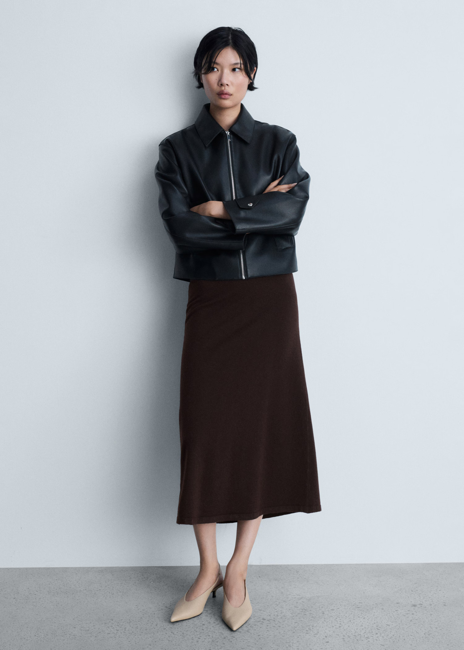 Ribbed midi skirt | MANGO (UK)