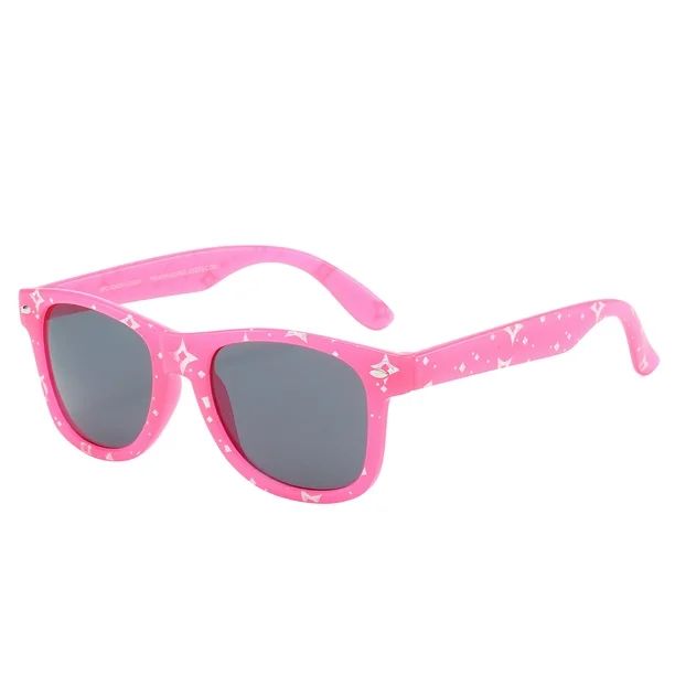 Piranha Kid's "Sugar" Pink Patterned Frame Girl's Sunglasses with Smoke Lens | Walmart (US)
