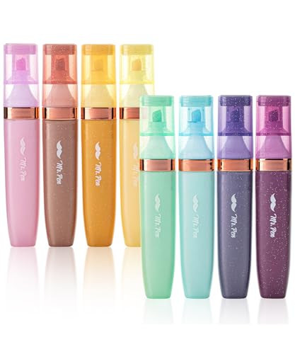 Mr. Pen- Glitter Highlighters, 8 Pack, Pastel & Metallic Colors | Amazon (US)