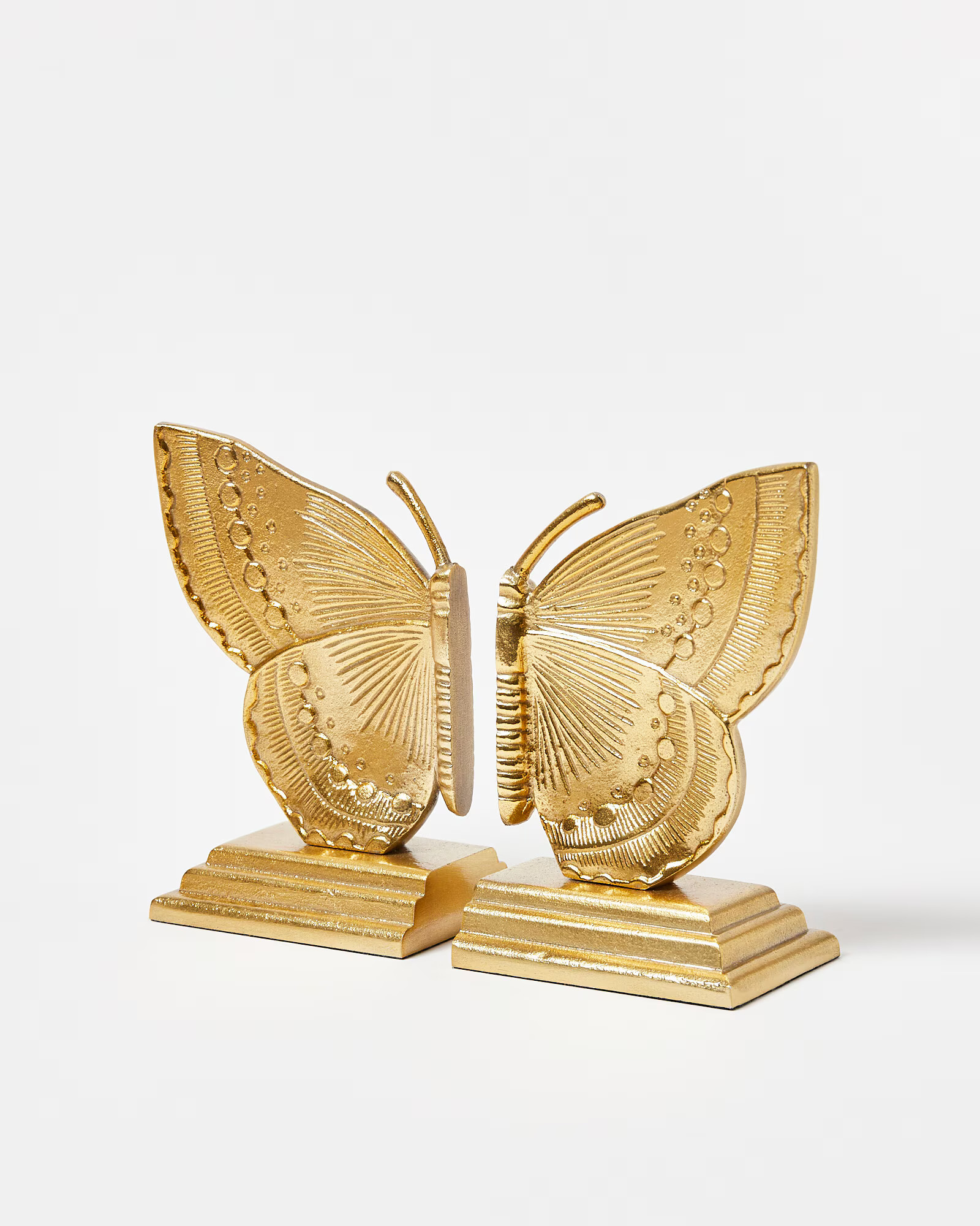 Butterfly Gold Metal Book Ends | Oliver Bonas US | Oliver Bonas (Global)