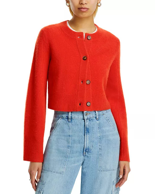 AQUA Cropped Wide Sleeve Crewneck Cardigan - Exclusive  | Bloomingdale's Women | Bloomingdale's (US)