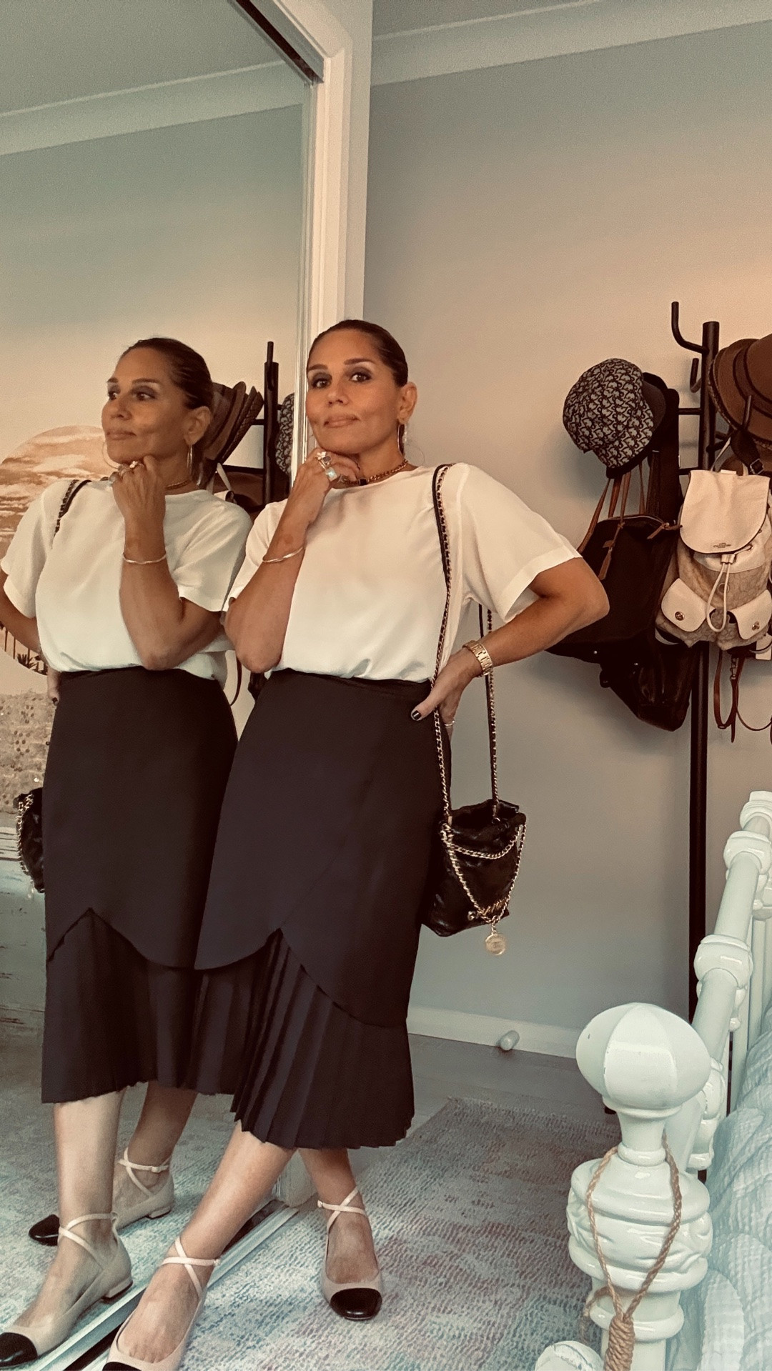 Vintage outfit modernised with current accessories 🖤🤍

#LTKaustralia #LTKautumn #LTKover50style