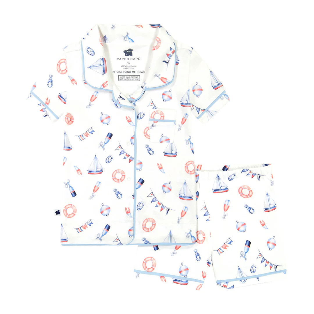 NAUTICAL PIMA COTTON PAJAMAS | LIV & Company