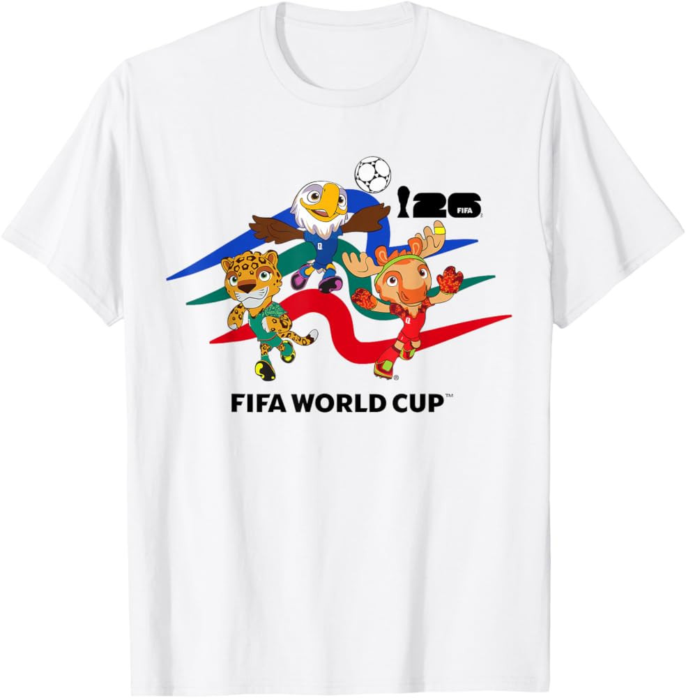 FIFA World CUP26 Host Country Mascots Action T-Shirt | Amazon (US)