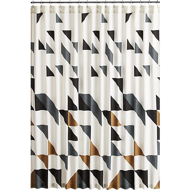 triangle shower curtain | CB2