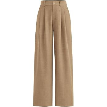 PRETTYGARDEN Women's Summer Elastic High Waisted Work Pants Straight Leg Dressy Business Casual T... | Amazon (US)