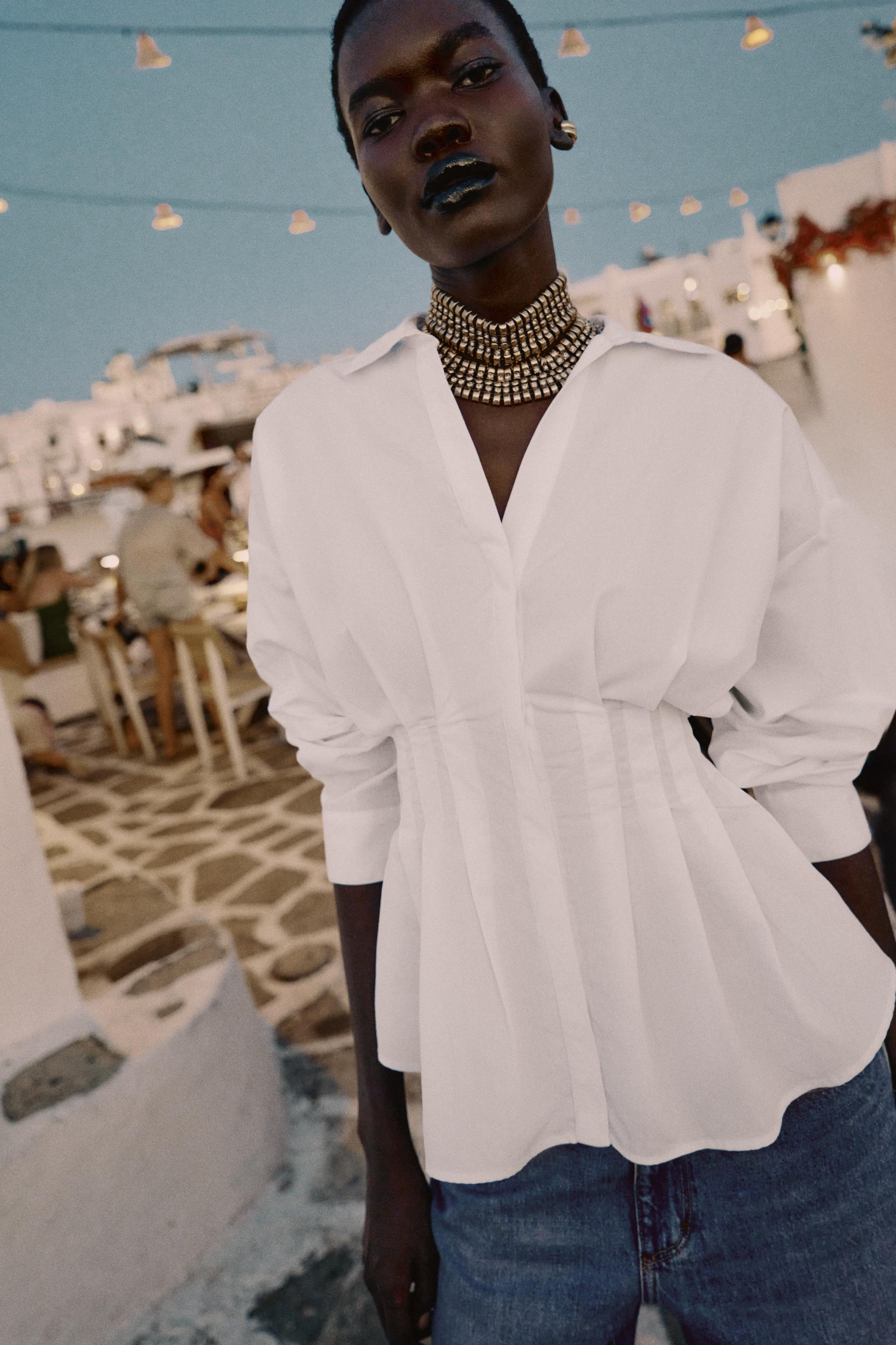 PLEATED POPLIN SHIRT | Zara US