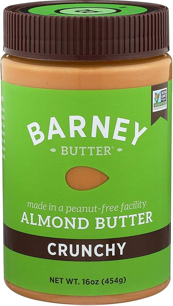 Barney Butter Almond Butter, Crunchy, 16 Ounce Jar, Skin-Free Almonds, No Stir, Non-GMO, Gluten F... | Amazon (US)