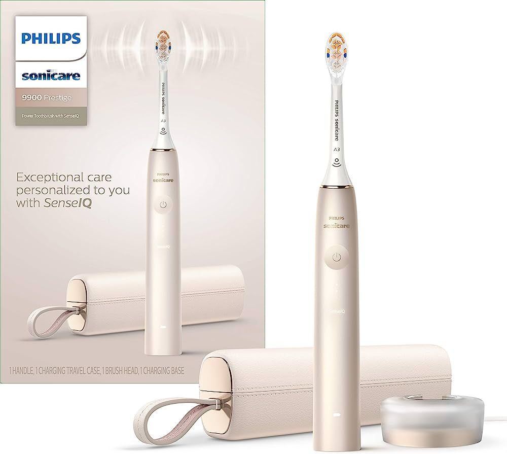 Philips Sonicare 9900 Prestige Rechargeable Electric Power Toothbrush with SenseIQ, Champagne, H... | Amazon (US)