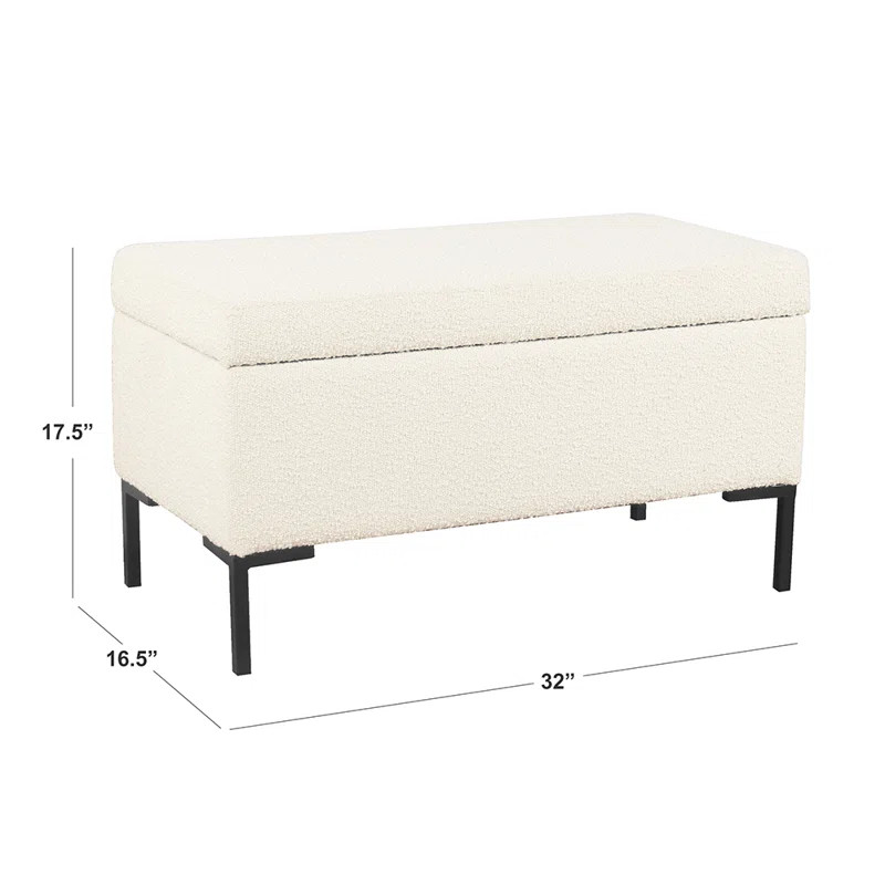 Briony Upholstered Flip Top Storage Bench | Wayfair North America