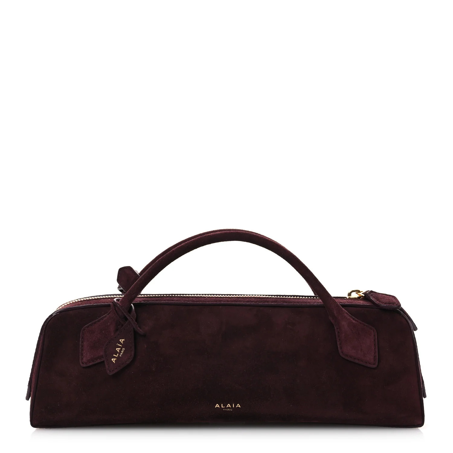 Suede Goatskin Teckel Clutch Rouge Grenat | FASHIONPHILE (US)