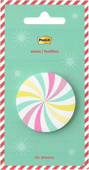 Post-it Jingle Sticky Notes, Candy Design, 1.8 in. x 1.8 in., 1 Candy-Shaped Christmas Themed Cut... | Amazon (US)