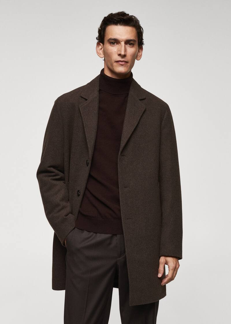 Thermoregulating wool coat | MANGO (US)