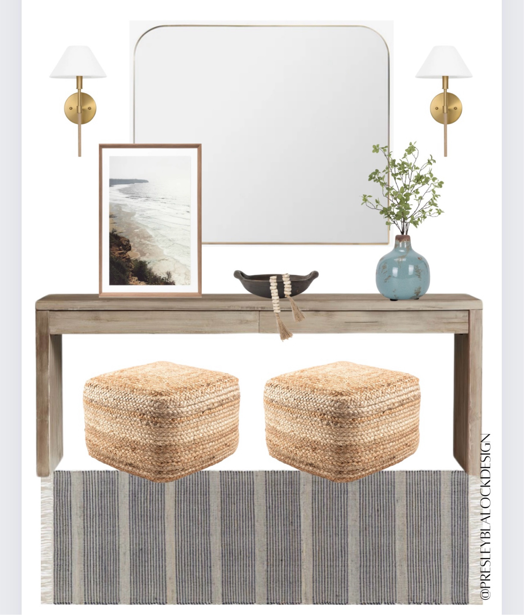 Interior Design / Home Decor / Console Table / Entryway Inspo / jute pouf / sconce light / runner rug / summer decor / organic modern / coastal decor / faux greenery / wooden table / sale alert / Amazon finds 

#LTKSaleAlert #LTKStyleTip #LTKHome