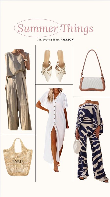Summer things I’m eyeing from Amazon ! I’m feeling all the textures and prints Amazon has for summer right now and I hope you’re as obsessed as I am ! 

Click the images down below to SHOP NOW and don’t forget to SHARE with your bestie 🫶🏻

#summeroutfits #dresses #vacayoutfits #vacation #amazomfashion #resortwear 

#LTKFindsUnder50 #LTKItBag #LTKStyleTip