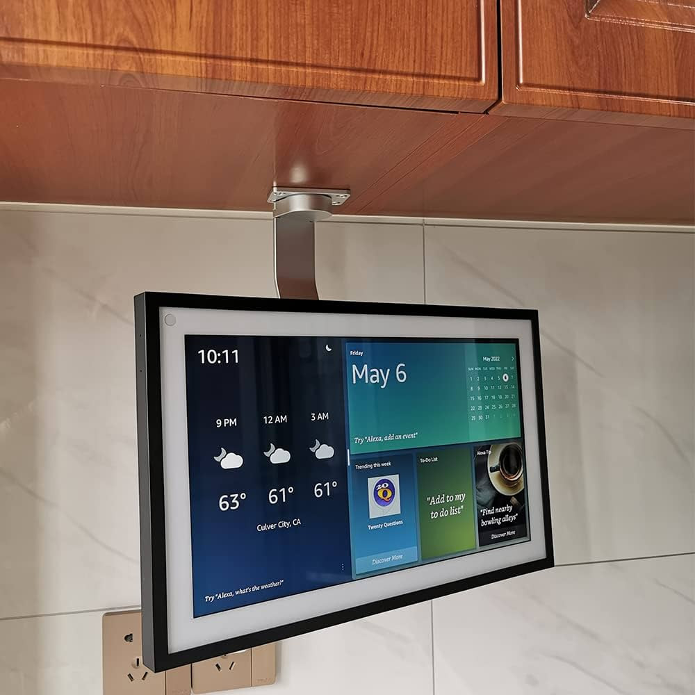 Under-Cabinet Mount， for Amazon Echo Show 15，Keeps Echo off The counter and turns side to sid... | Amazon (US)
