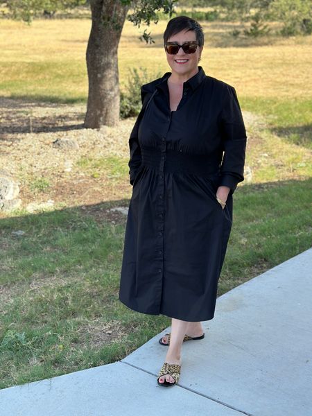 This dress from Universal Standard is so comfy and even has pockets. You can dress it up or down! Also in white and a pretty pinstripe. It’s perfect for travel, too. 

#LTKFind #LTKstyletip