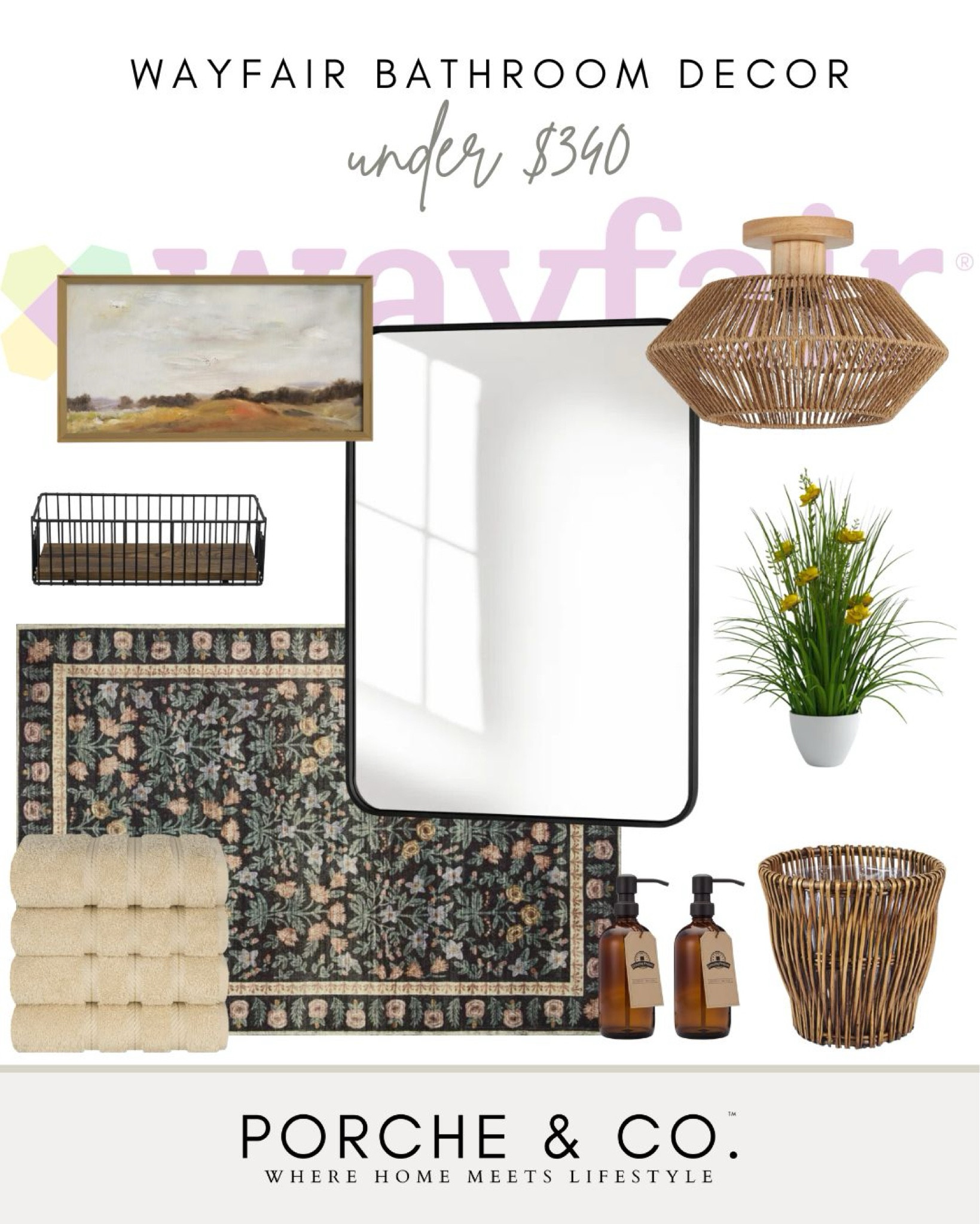 Wayfair bathroom decor, bathroom styling, Wayfair finds, bathroom decor, modern organic bathroom
#moodboard #visionboard #porcheandco

#LTKhome #LTKstyletip