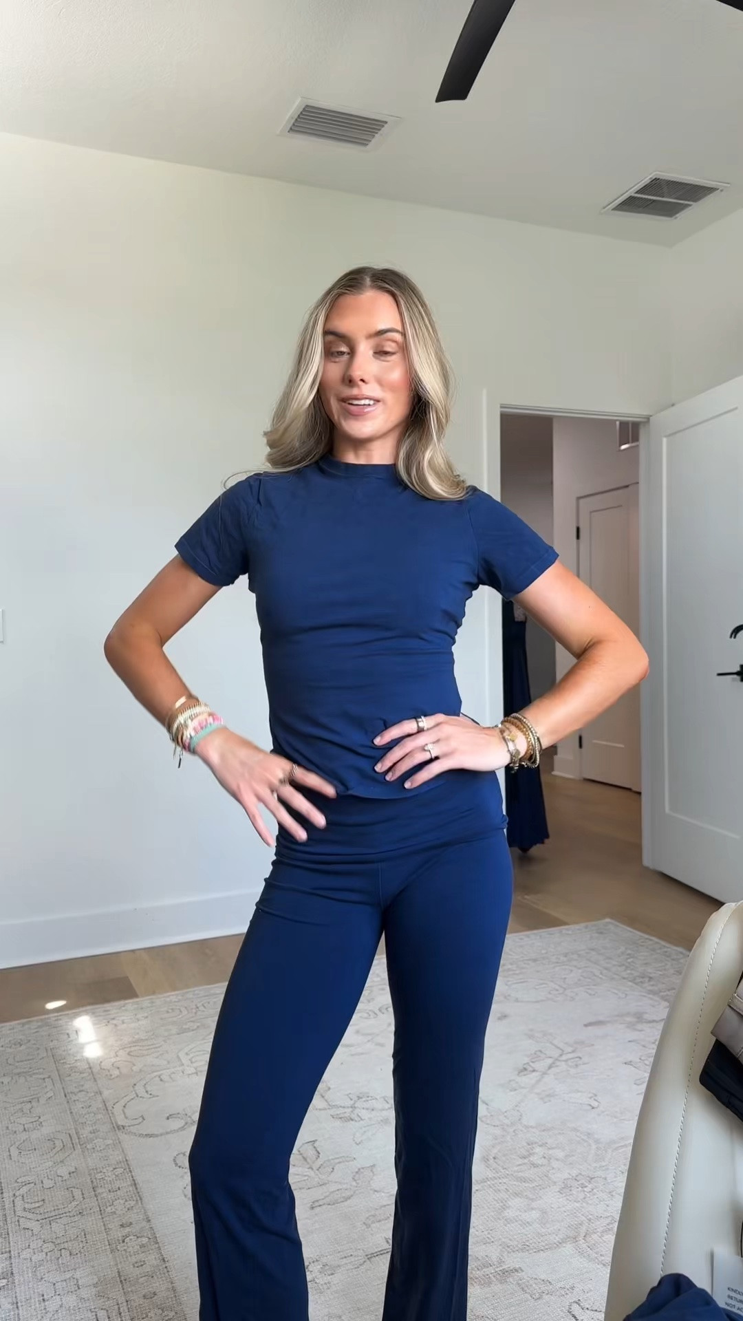 Amazon size XS PUMIEY Women's 2 Piece Lounge Sets Short Sleeve Tops Fold-Over Flare Pants Casual Outfits Matching Set Nap Collection @pumiey.

#LTKootd #LTKTravel #LTKSeasonal