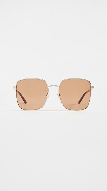 Light Metal Oversized Square Sunglasses | Shopbop