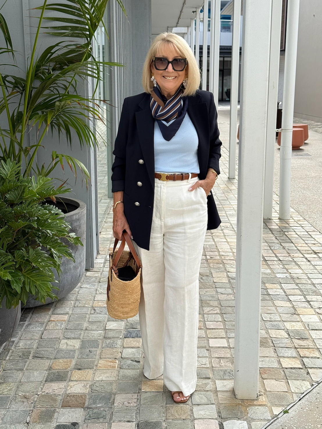 COLOUR COMBINATION I LOVE! 💙🤎🤍

A fabulous colour combination that is so popular at the moment. 

For me, it’s TIMELESS, CLASSIC and always a FAVOURITE.

My only decision was, SKIRT or PANTS?
Also, adding a SCARF just takes this look to the next level.

🔗 SHOP: LINKS in BIO and STORIES or Comment SHOP! 🛍

#LTK #TimelessStyle #StyleOver50 #AgelessStyle #OOTD 

 #LTKFashionMonth #LTKover50style #LTKstyletip