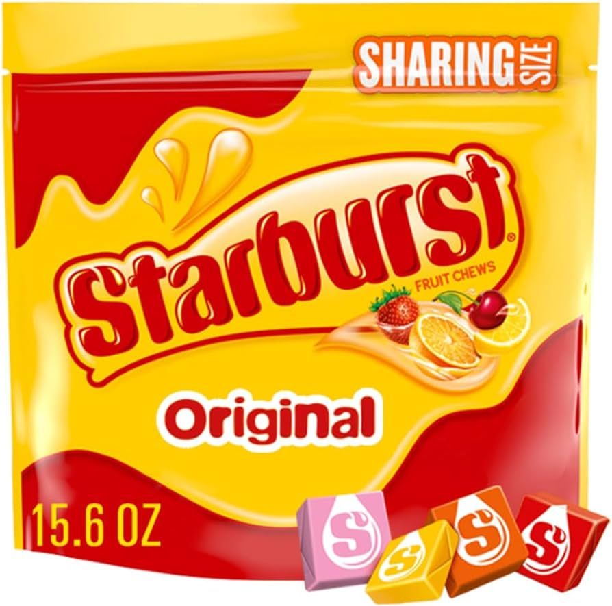 STARBURST Original Fruit Chews Chewy Summer Candy Sharing Size Bag, 15.6oz | Amazon (US)