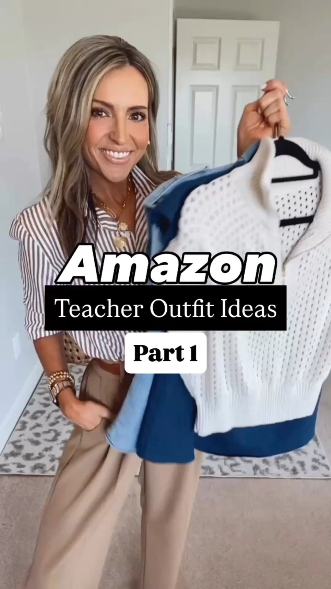 Teacher workwear outfit inspo. Just as comfortable to move around in as it is cute! 
Sizing - (I’m 5’5”, & prefer petite length on pants typically.)
Tan trousers: size xs, regular length 
Tan striped top: xs
Cream crochet top: Small
Black denim: size 2, short length
Chambray top: xs 
Olive denim: size 2
Navy top: small

#LTKootd #LTKSeasonal #LTKWorkwear