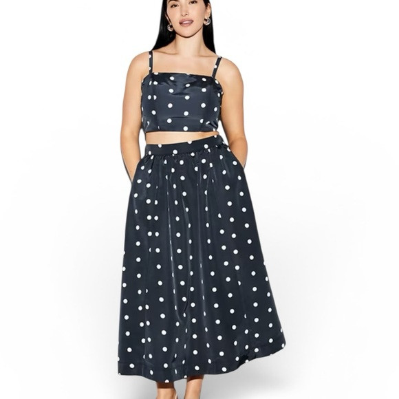 OLD NAVY The Occasion Navy Polka Dot Skirt | Poshmark